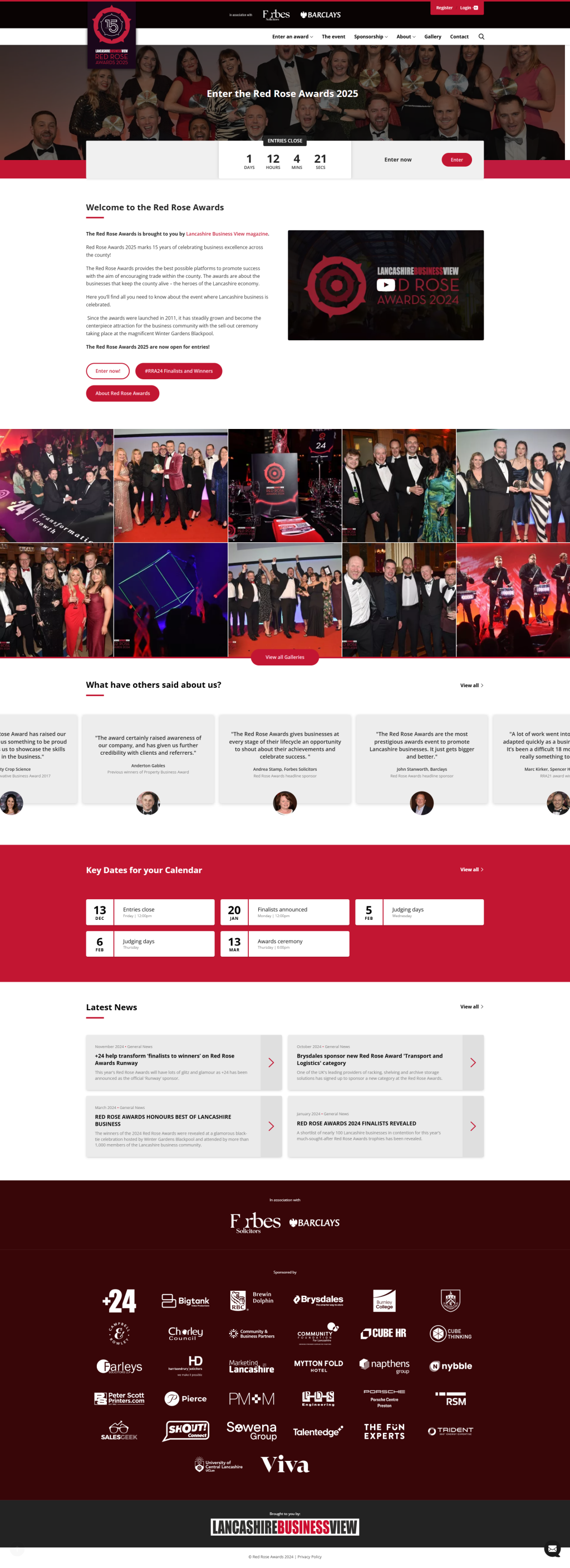 Red Rose Awards Full Home Page