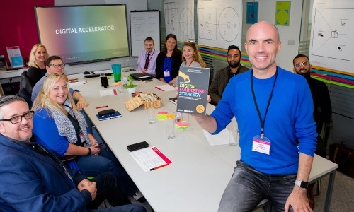 Steve Brennan With Bestselling Book At Bespoke Digital Accelerator Workshop Launch Oct 19photosv2x2